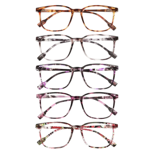 5Pack Ultra-Light Slim Frames Blue Light Glasses - Classic Style, Spring Hinges, Sturdy and Durable Cheaters, Blue Light Protection Reading Glasses +2.75