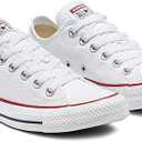 Converse Unisex Low TOP Optical White, men's: 9.5, Women's: 11.5