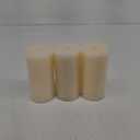 Simply Soson 3x6 inch Ivory Pillar Candles Set of 3, Rustic Texture, Unscented Ivory Candles, Dripless Candles, 3 inch Pillar Candles Ideal as Wedding, Parties, Spas, Dinner, Home Decoration, Church
