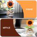 Sea Team Handmade Positive Sunflower Crochet Doll with Emotional Support Card, Knitted Artificial Flower, Christmas Decoration, Appreciation Thank You Gift for Teacher, Mentor, Coworker, Nurse