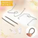 30 Pack Plate Hanger for Wall Upgraded Wall Plate Hangers with 30 Pieces Hooks Stainless Steel Wire Holders Compatible with Decorative Dishes(10 Inch)