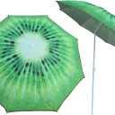 89022DC-KIWI Summer Kiwi, 72 x 62 inches Green Fruit Beach/Patio Umbrella