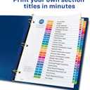 2 x Avery A-Z Dividers for 3 Ring Binders, 26 Tabs per Set, Customizable Table of Contents, Multicolor Tabs, Great for Organizing Reports, Projects, and More (11125)