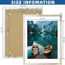 Hongkee 18x24 Frame Set of 2, Distressed White Wood Style - Display 18 x 24 Poster without Mat or 16x20 Picture with Mat, Wall Mounting Horizontal and Vertical
