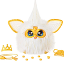 Furby Gold Glam Interactive Plush Toys for 6 Year Old Girls & Boys & Up, Voice Activated Animatronic, Speaks English & Furbish, White 