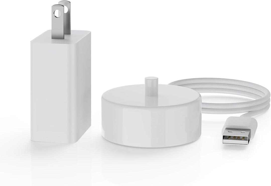 Electric Toothbrush Charger Base Waterproof Compatible with Philips Sonicare 5900 5300 4100 2100 1100 Series HX3681 HX3661 HX3641 Rechargeable Power Brush Replacement Battery USB Charging Stand- White