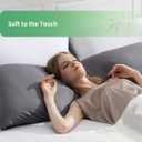 Body Pillowcase, Cooling Viscose from Bamboo Pillow Cover with Zipper Closure, Soft Moisture-Wicking for Hot Sleepers, Hair and Skin-Friendly, Gray, 1 Pack