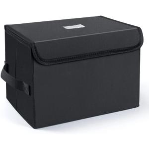UENTIP Vinyl Record Storage Box - 7-inch LP Crate Holds 60 Records - Pack of 1 - 11x7.67x7.67 Inch - Black