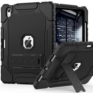 ZoneFoker Case for iPad (A16) 11th/10th Generation 11/10.9 inch 2025/2022, Heavy Duty Military Grade Shockproof Rugged Cover with Pencil Holder/Stand for i Pad 11th / 10 th Gen (Black)