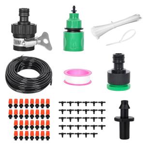 98FT Drip Irrigation System Kit Irrigation Hoses Automatic Garden Watering Misting Humidification and Cooling Drip Irrigation Watering System for Greenhouse, Yard, Lawn