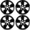 20" Glossy Black Wheel Skins for 2013-2018 RAM 1500 Pickup & 2019-2024 Ram 1500 Classic Pickup, ABS Plastic 20 Inch Cover Hubcaps for 13-24 RAM 1500 Set of 4