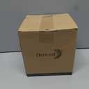 DOWAN Utensil Holder, 6.5 Large Utensil Holder for Kitchen Counter, Ceramic Utensil Crock with Table-Protection Cork Mat, Utensil Organizer Caddy for Tongs, Spoons (White & Blue)