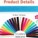 Yihurlm 600 Pcs Wax Craft Sticks, 13 Colors, Bendable, Sticky, Reusable, Storage Box, Art Supplies, DIY Project