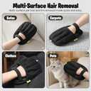 Pet Hair Removal Glove for Cats & Dogs, Five-Finger Electrostatic Pet Hair Remover Gloves, Reusable & Washable Magic Brush Pet Hair Removal Tool for Couch, Clothing, Carpet, Car Seat, Velcro Strap