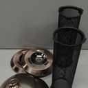 Kingsyard 2 Pack Finch Feeders for Outdoors Hanging, Metal Mesh Tube Bird Feeder for Nyjer/Thistle Seed, 2.5 lbs Large Capacity (Antique Copper)