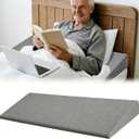 Twin Size Wedge Pillow for Sleeping - 4 Inch Bed Wedge Pillow for Acid Reflux, GERD, Sleep Apnea & Snoring Relief - High Density Foam Mattress Elevator for Back Pain, Post Surgery Recovery - Grey