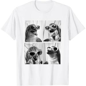 Cool Dolphins with Sunglasses Cute Animal Photo Booth T-Shirt XS