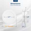 Amico Recessed Lighting 5/6 Inch, 12 Pack 5CCT Flat LED Can Lights, 2700K/3000K/4000K/5000K/6000K Selectable,12W Eqv 110W, 1050LM Brightness, Retrofit Installation - ETL & FCC, White