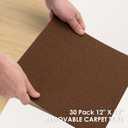 VallisCo Carpet Tile 30 Pack 12 X 12 Self Adhesive Carpet Floor Tiles Anti-Slip Squares Peel and Stick Floor Tile DIY Installation for Bedroom (Brown)