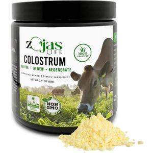 Colostrum Supplement, 100% Grass Fed, from Organic Farms, Colostrum Powder for Immunity, Gut Health, Wellness - Made with Regenerative Farming Practices, 30 Day Supply, Unflavored (2.11 Ounce (Pack of 1))