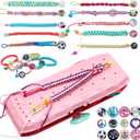 YOPYCCD Beginner-Friendly Friendship Bracelet Making Kit for Girls - Childrens Jewelry Craft Set Ages 6-12 - Christmas Birthday Present Idea