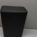 TIPGO Bathroom Trash Can with Lid, 4 Gallon / 15 Liter Small Garbage Can, Press Top Bin, Plastic Wastebasket with Pop-Up Lid for Bedroom, Living Room, Office (Black)