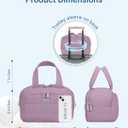 TOPDesign Travel Toiletry Bag for Women, Puffer Large Toiletry Bag, Lightweight Cosmetic Makeup Organizer with Handle for Traveling, Accessories, Essentials, Toiletries (Purple)