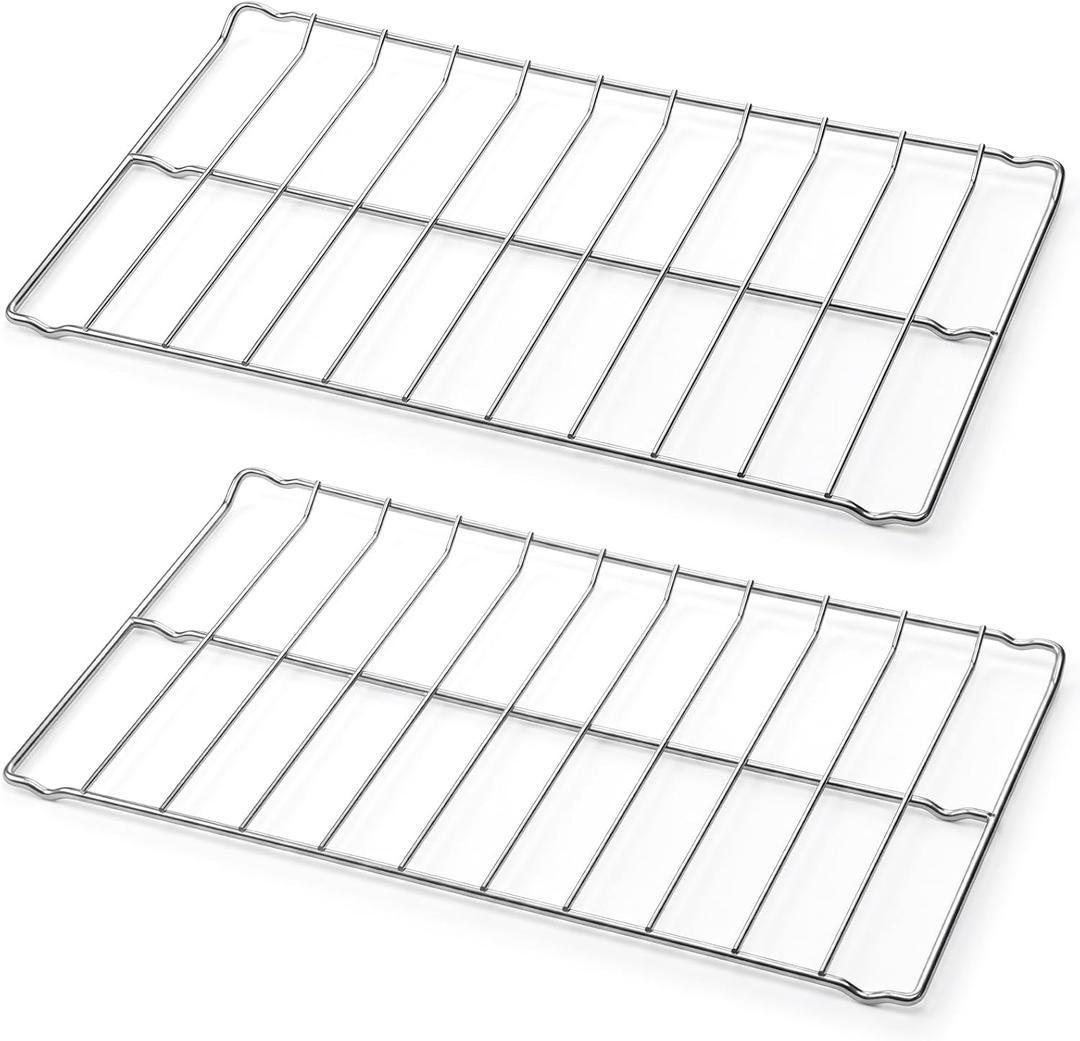Zonon 2 Pcs Oven Racks Replacements Stove Oven, 25 x 15 Inch 304 Stainless Steel Shelf Grill Rack Compatible with Replace Range Stove