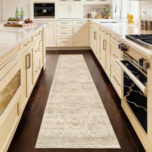 Washable Runner Rug 2x8 Runners for HallwaysVintage Kitchen Runner Rugs with Non-Slip Backing Hallway Runner Rugs,Ultra-Thin Carpet for Bedroom, Entryway,Bathroom,Laundry Room