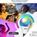 VTA+ Smart Light LED Bulb Kit x2 E27 RGB - WiFi 2.4Ghz only, Alexa and Google Home Compatible, Adjustable Colors & Temperature, Easy Installation and Setup, 9W, 800 Lumens