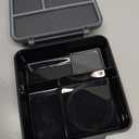 Bento Lunch Box for Kids with 8oz Soup Thermo,Kids Leakproof Lunch Food Containers with 4 Compartment,Kid Insulated Thermo Hot Food Jar for School,Trvael-Black