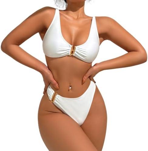 swimfunbbf Bikini Sets for Women Sexy Two Piece Bathing Suit Triangle Women's Swimsuits.XL