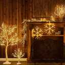 Hairui Lighted White Twig Tree with Fairy Lights 4FT 150 LED Lights for Christmas Home Holiday Decoration Indoor Outdoor Use