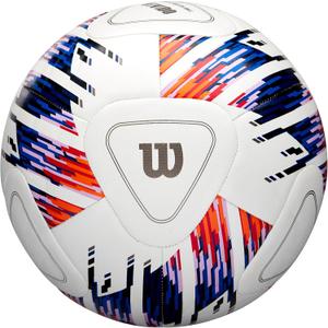 WILSON NCAA Vivido Replica Soccer Ball - Size 5, White/Orange/Purple