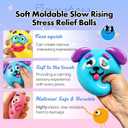 NEW Smushers Squishy, Curiosities Smushers Dog Face Swap Squishy,Cute Easy Squeezy Funny Face Squishy Stress Balls, Stress Relief Desk Accessory for Adults (Pink)