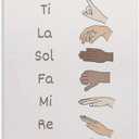 Solfège Hand Signs Wall Art Prints Notes Music Classroom Canvas Poster Choir Director Chromatic Scale Educational Painting Decor For Living Room Bedroom Office School 12x16in Unframed