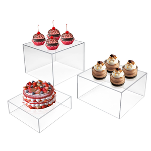 3pcs buffet Risers, Food Risers for Buffet Table, Food Stands for Display Party, Buffet Risers and Stands for Food Platters, Food Risers for Display Party, Clear