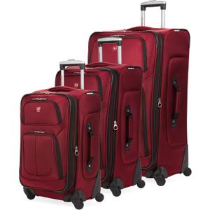 SwissGear Sion Softside Expandable Roller Luggage, Burgundy, 3-Piece Set (21/25/29)