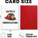 3 x Firefighter Graduation Greeting Card Congratulations on Your Achievement, Dedication, and Courage Wishing You a Successful and Safe Career in Firefighting 8x5.3 Inch (Firefighter)