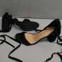 Allegra K Women's Strappy Lace Up Heel Chunky High Heels Sandals (8)