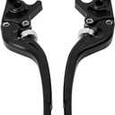 mokuo CNC Brake Lever Handle Adjustable Motorcycle 22mm 7/8" Aluminum Front&Rear Disc Brake Lever Fit for Most of Motorcycles,Scooters and Electric Bike Black