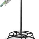 Honeydak 1 Pcs Cylinder Bird Feeder Outdoor Seed Holder for Large Small Cylinders Metal Suet Cake Feeder Backyard Wild Birds Feeding Bird Container for Outdoors Garden (Black)