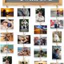 Picture Frames Collage Wall Decor Hanging Photo Display Frame Felt Letter Board with 340 Letters and 30 Clips, Unique DIY Collage Picture Frames for Dorm Room Decor, Christmas Birthday Party