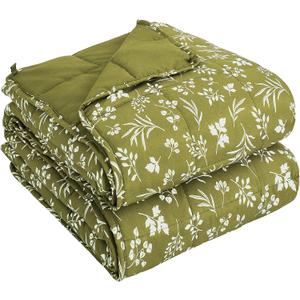 yescool Weighted Blanket for Adults (15 lbs, 60" x 80", Sage) Cooling Heavy Blanket for Sleeping Perfect for 140-160 lbs, Queen Size Breathable Blanket with Premium Glass Bead, Machine Washable