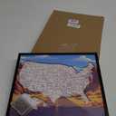 flinelife Cork Push Pin Usa Travel Map With Major Cities, Medium Size, 12x10, Map of United States, Perfect For Couples and Families Gift