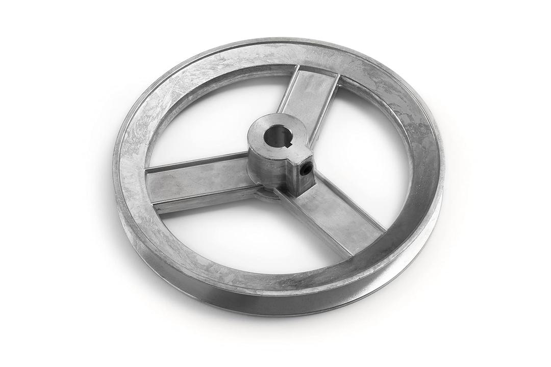 Terre Products, Heavy Duty 6" V-Groove Drive Pulley, Precision 1/2" Bore, Robust Z3A Zinc Alloy Die Cast Pulley