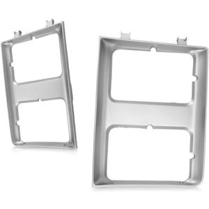 For Chevy C10 / C20 Headlight Door 1985 1986 Driver and Passenger Side Pair/Set | w/Dual Headlamps | Silver | GM2512126 + GM2513126 | 15598727 + 15598728