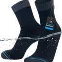 DexShell Waterproof Everyday Socks for Men &Women, Breathable Quarter Crew Socks for Walking, Commuting & All-Weather Comfort (Black, M)