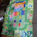 Alphabet Rugs for Kids Playroom - ABC Rug for Classroom with ABC Alphabet,Animals Colors,ABC Carpet for Children Playroom Cartoon Kids Play Mat for Bedroom Decor,Green,2.5x4 Feet