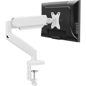 MOUNTUP Single Monitor Desk Mount, Adjustable Gas Spring Monitor Arm Support Max 32 Inch Screen, Computer Monitors Stand with Clamp/Grommet Mounting Base, VESA Mounts Fit 4.4-17.6lbs Computer